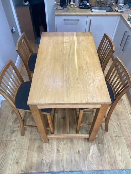Photo of free Breakfast bar table with 4 chairs (Heysham Village LA3) #3