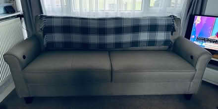 Photo of free Grey fabric sofa (Ockbrook Derby) #1
