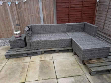 Photo of free Grey rattan outdoor sofa (Crewe CW1) #1