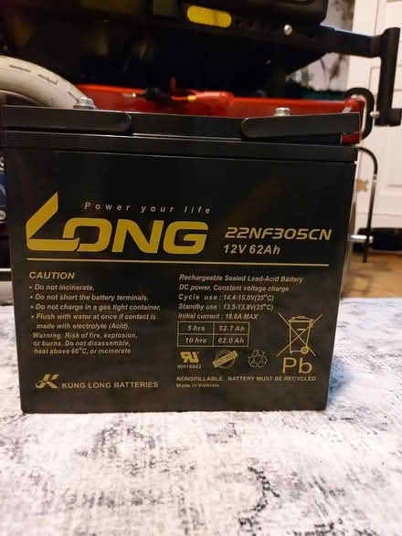 Photo of Electric Wheelchair battery (Hayling Island PO11) #2