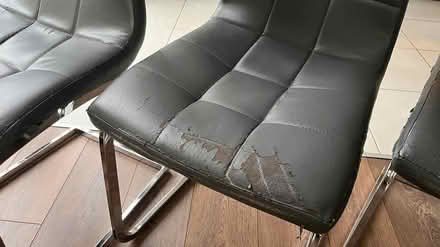 Photo of free Dining chairs - 4, faux leather (SE16) #4
