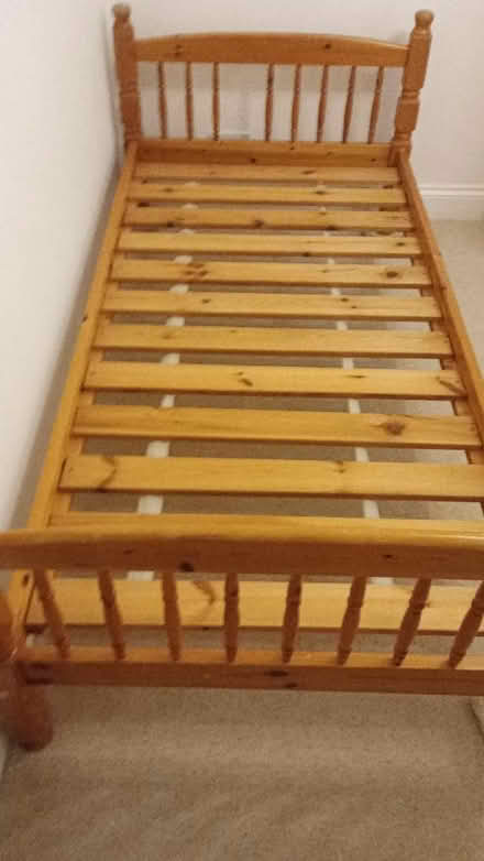 Photo of free Single pine bed, very sturdy (Little Chalfont HP6) #1