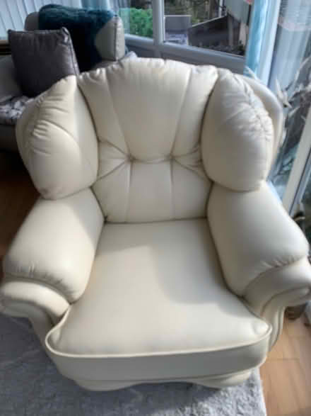 Photo of free Cream armchair (Lane Head BB8) #1