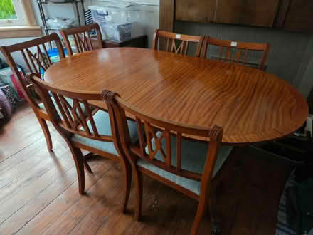Photo of free Dining table with 6 chairs (Blackford) #1