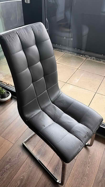 Photo of free Dining chairs - 4, faux leather (SE16) #2
