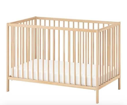 Photo of free IKEA Baby cot with mattress, bedding, bumpers (Clevedon BS21) #1