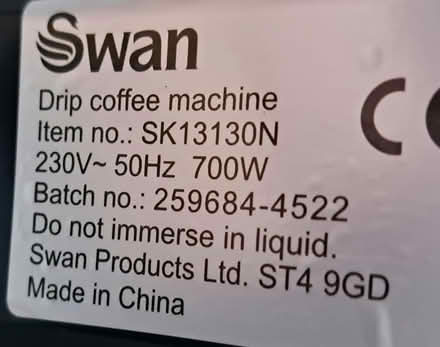 Photo of free Filter Coffee Maker (Whickham NE16) #2