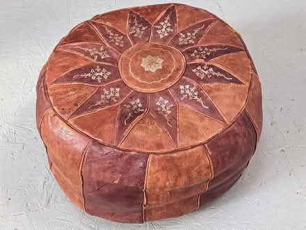 Photo of free Foot Pouf / Pouffe - Brown Leather (Pipers Ash CH2) #1