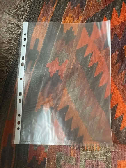 Photo of free A4 punched plastic filing pockets (Little Eaton DE21) #1