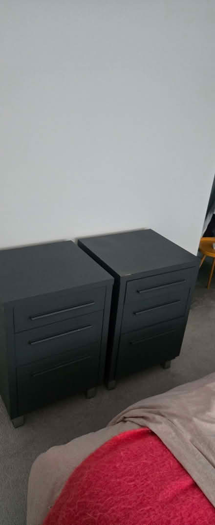 Photo of free 2 x grey painted bedside cabinets (Hammerfield HP1) #1