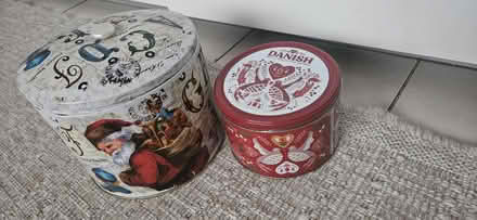Photo of free 2 x metal tin Christmas (EN7 Goffs oak) #1