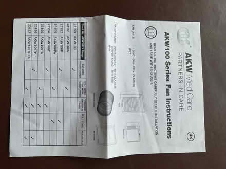 Photo of free Bathroom extraction fan (Upper Radley OX14) #1