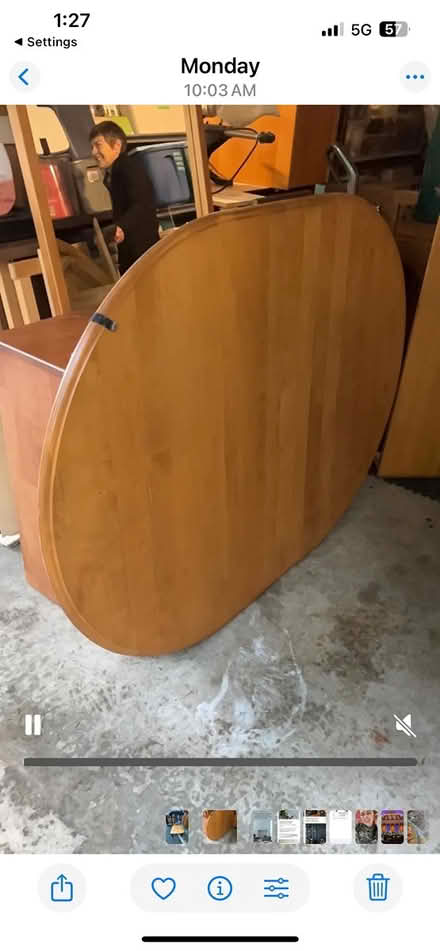 Photo of free Wood table and five chairs (Downtown Qualicum Beach) #1