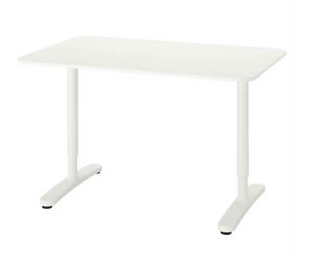Photo of free IKEA white Bekant desk 120cm x 80cm - hardly used (Arborfield Garrison RG2) #1