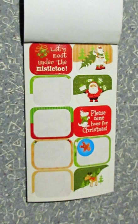 Photo of free booklet of small holiday stickers (North Cambridge) #4