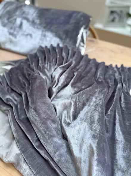 Photo of free Pewter velvet curtains (Kidlington/Bicester area) #1
