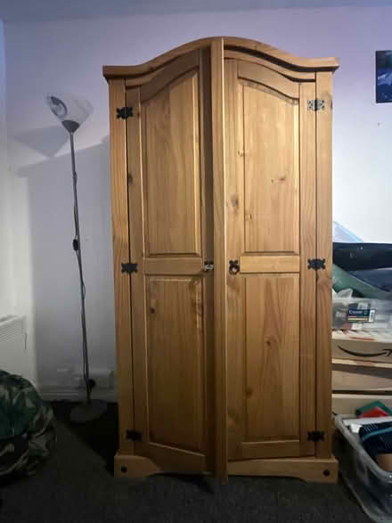 Photo of free Wooden 2 door wardrobe (Denton Burn) #1