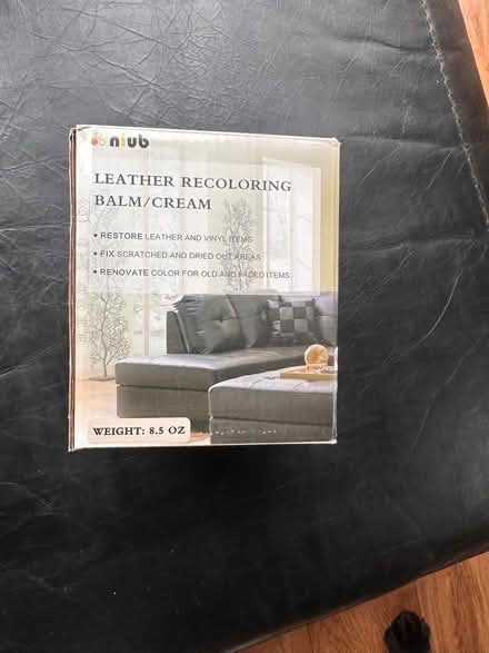 Photo of free Black Leather Two Seat Sofa & Footstool (Cassiobury WD17) #4