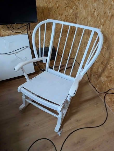 Photo of free Large wooden rocking chair (Old Stratford MK19) #1