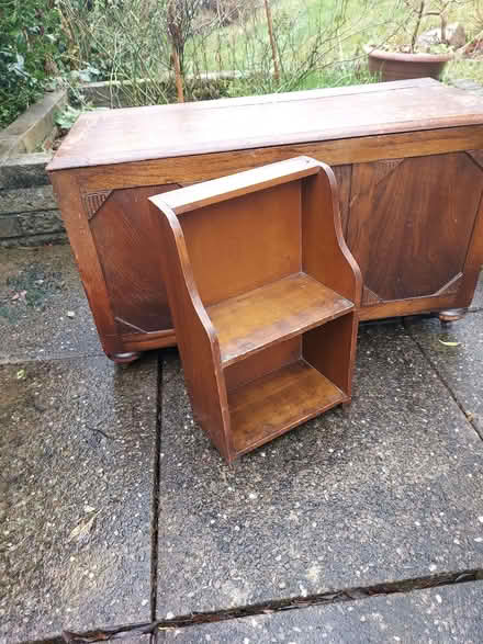 Photo of free Vintage blanket chest and small freestanding wooden bookshelf (Kidsgrove ST7) #1