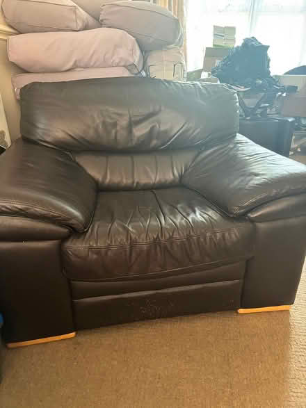 Photo of free Leather sofa and armchair (Harlow CM17) #4