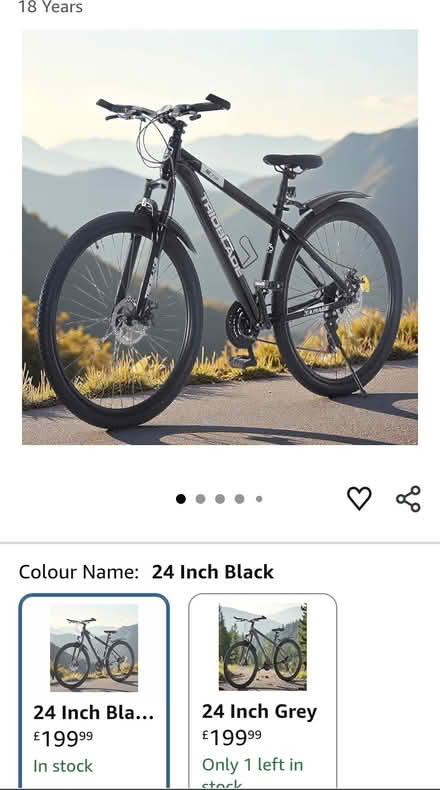 Photo of Black Mountain Bike 24inch (Wallasey CH44) #1