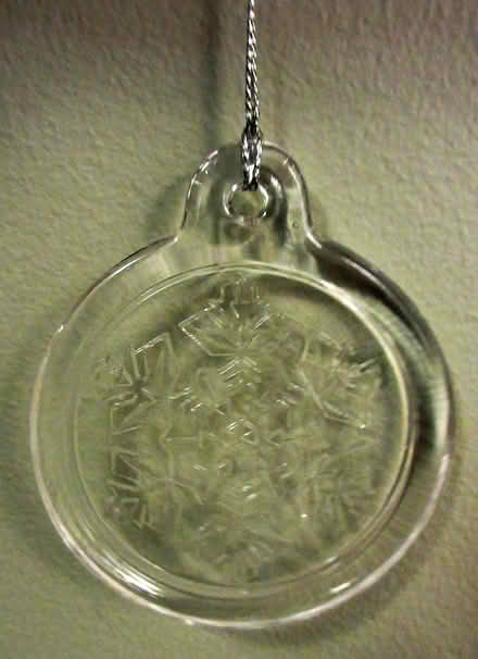 Photo of free glass snowflake ornament (North Cambridge) #1