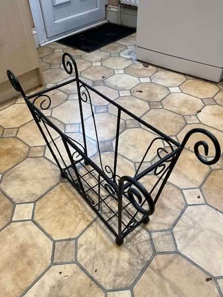 Photo of free Vintage black iron metal Newspaper Magazine rack (Fleetville AL1) #1