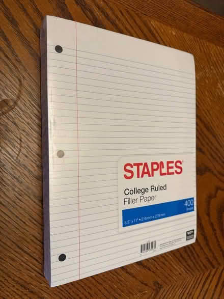 Photo of free Lined Loose Leaf Filler Paper (Near Davis Square, Somerville) #1