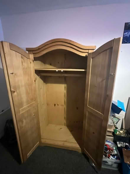 Photo of free Wooden 2 door wardrobe (Denton Burn) #2