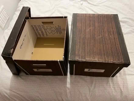 Photo of free 2 sturdy bankers boxes (Lower Sydenham SE26) #1