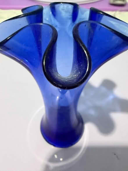 Photo of free Blue glass vase (Westbury Wilts BA13) #2