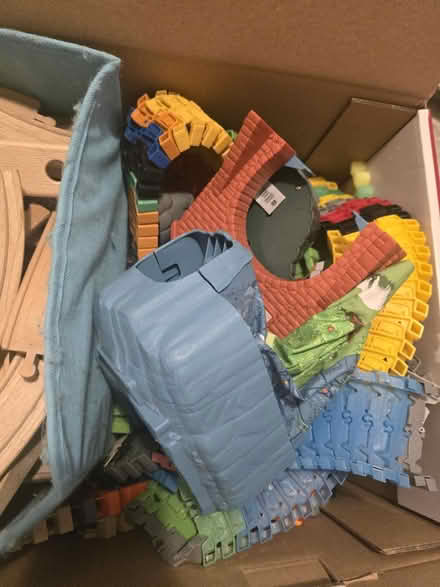 Photo of free Box of wooden and plastic rail (Malden Manor KT4) #1