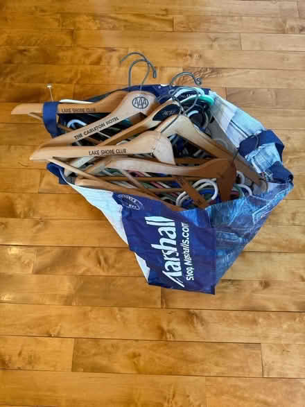 Photo of free Wooden and plastic hangers (Hinsdale, IL) #1