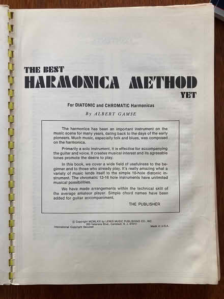 Photo of free Harmonica instruction books (South Evanston) #4