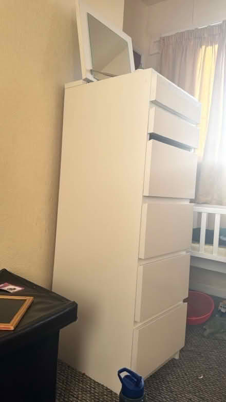 Photo of free Kid bed and mattress, bed side cabinet with mirror (BT16) #1