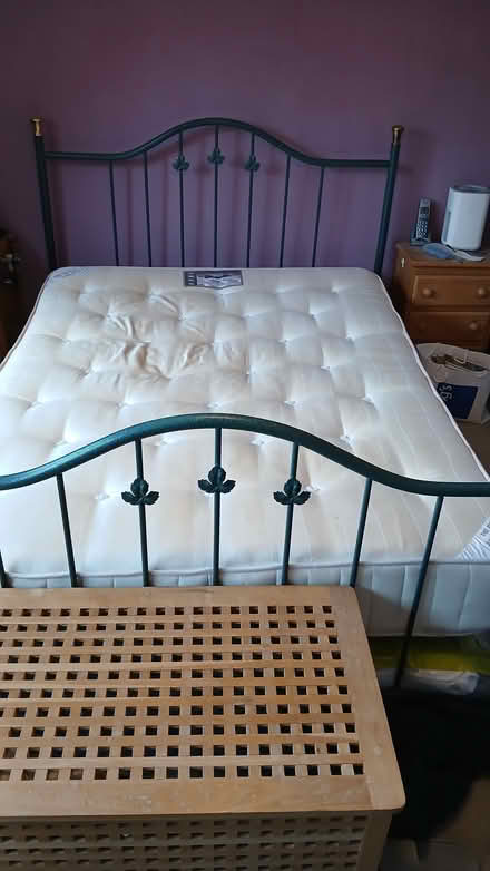 Photo of free Large Bed with mattress which measures 195 X 150cm. (Bromley North BR1) #1