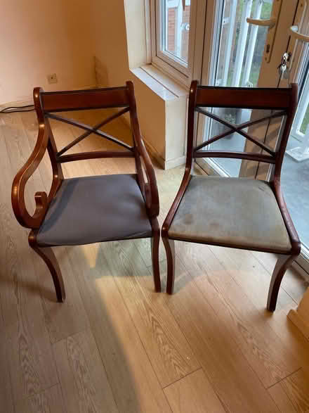 Photo of free 2 wooden chairs (Seaton) #1