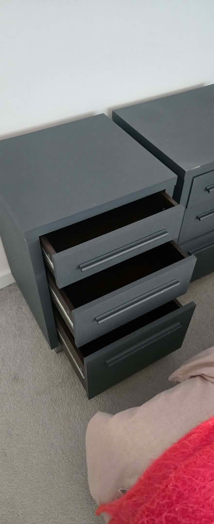 Photo of free 2 x grey painted bedside cabinets (Hammerfield HP1) #2