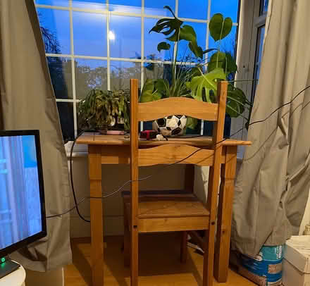 Photo of free Small dining table & 2 chairs (Epsom common KT18) #1