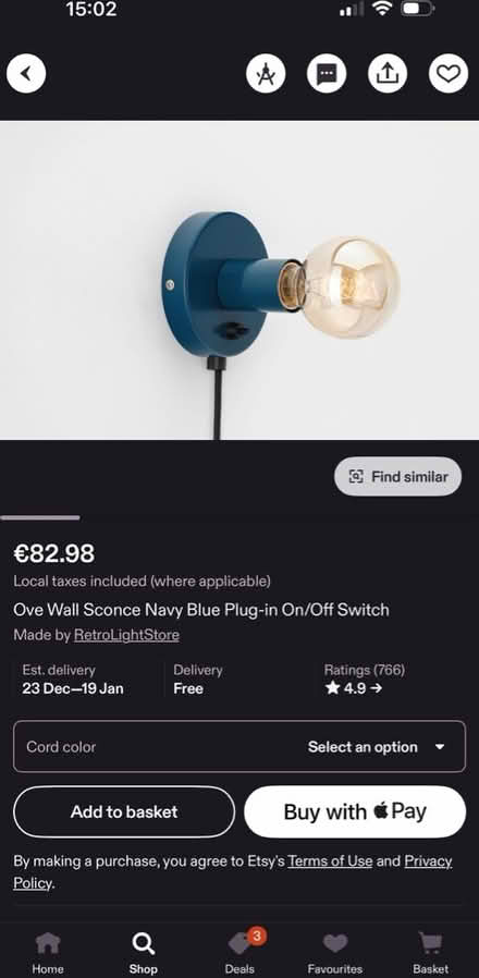 Photo of free 2 wall mounted sconces (Blackrock) #1