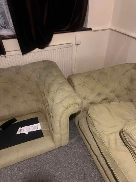 Photo of free 2 Green sofas (East Ham E6) #2