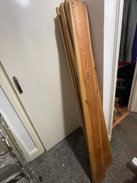 Photo of free King size Pine planks (Wood Green N22) #1