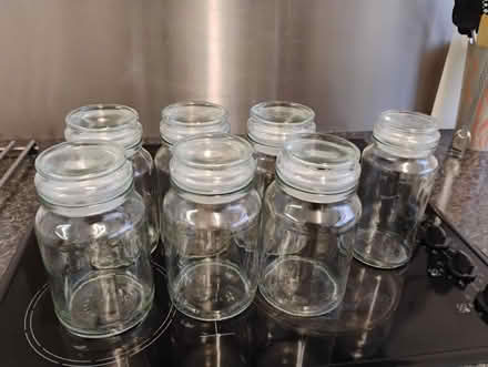 Photo of free 7 Glass jars with push on lids (Ingleby Arncliffe DL6) #1