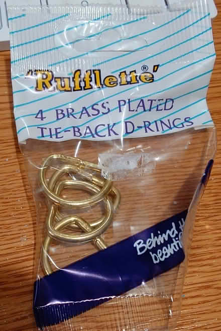 Photo of free 4 brass-plated D-rings (West Bedhampton PO9) #1