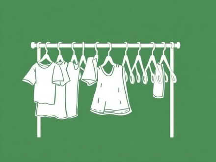 Photo of heavy duty clothes rail and lots of hangers (Moor Allerton LS17) #1