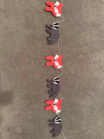 Photo of free Felt fox & badger decoration (SE11) #1