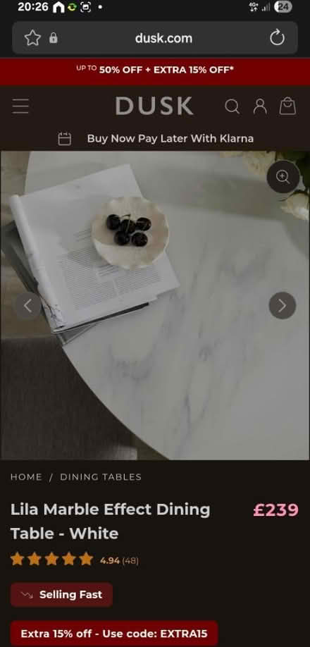 Photo of free Marble look 4 seater dining (Walthamstow) #1