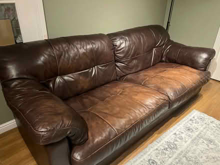 Photo of free Brown 4 seater sofa (Dinnington S25) #1