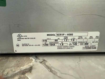 Photo of free Franke Under Sink Water Filtration (Upper Happy Valley) #2